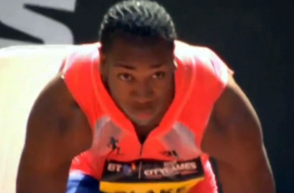 Blake runs 14.71 in Great Ciry games watch video