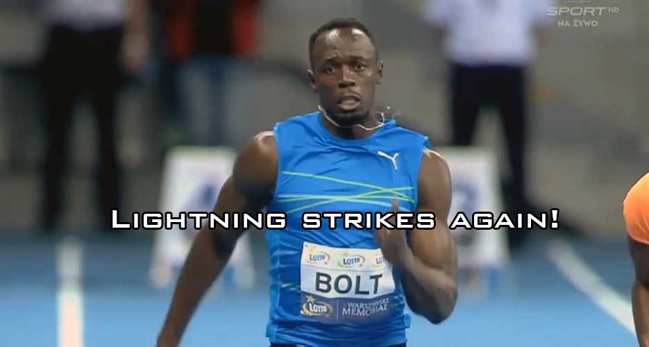 Usain Bolt video world indoor record