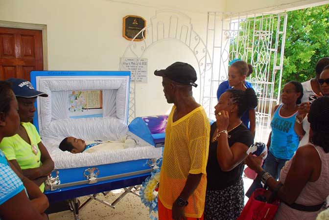 persons at Mario Deane funeral