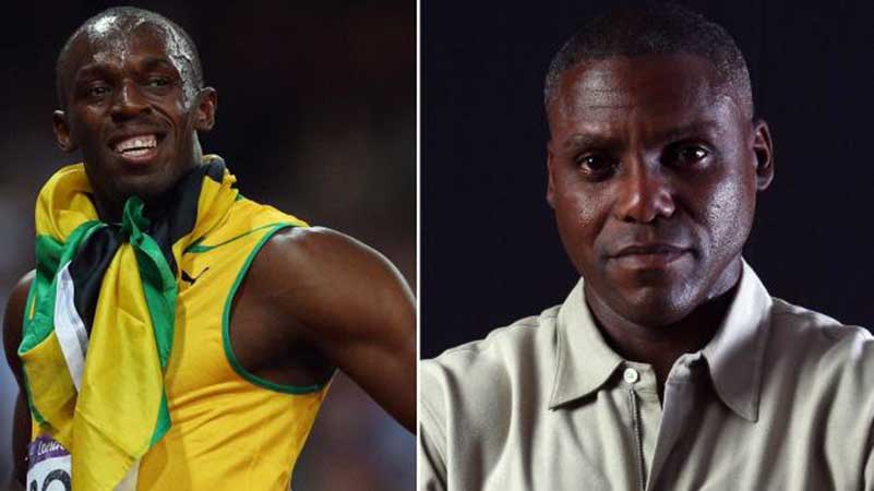 Usain Bolt and Carl Lewis unite