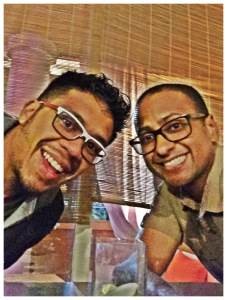 Willy Chin and Dimitri Lyon at the Island Spot Restaurant in Richardson, Texas