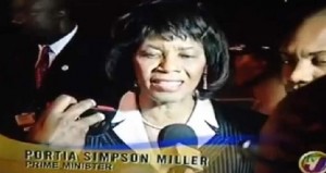 Prime Minister Portia Simpson Miller - Image via Television Jamaica