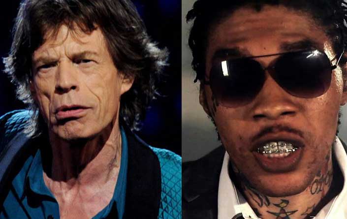 Mick Jagger Image via biography.com - Vybz Kartel Image via 22tracks.com