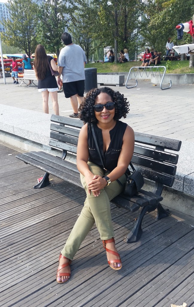 Enjoying the sights and sounds on the harbor front in Toronto
