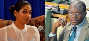 Lisa Hanna (left) - Everald Warmington (right) via jamaicaobserver.com