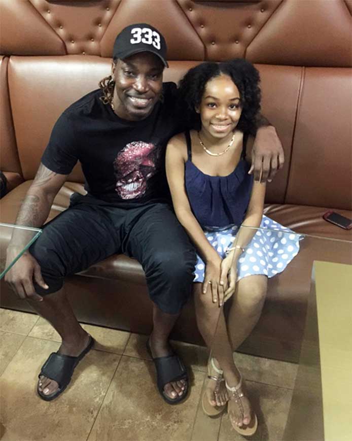 Chris Gayle and Lee-Anna-Walker via Instagram
