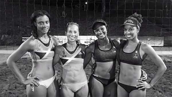 Members of the Jamaica Women’s Beach Volleyball Team via Jamaica Volleyball Association (JaVA)
