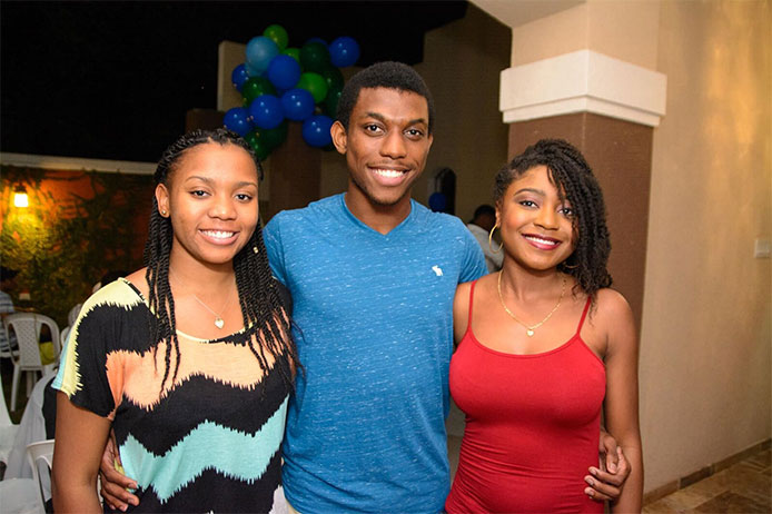From left Janique Lee headed to Stanford, Dominic Saunders headed to Princeton and Jenine Shepherd headed to Amherst. Total scholarships over $70 million.'