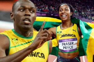 Usain Bolt(left) and Shelly-Ann Fraser-Pryce