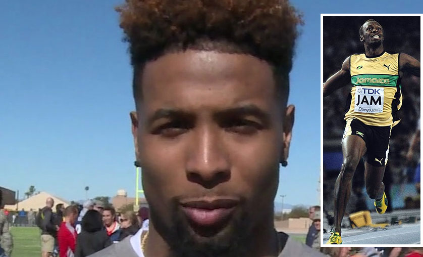 Odell Beckham Jr. (left) and Usain Bolt