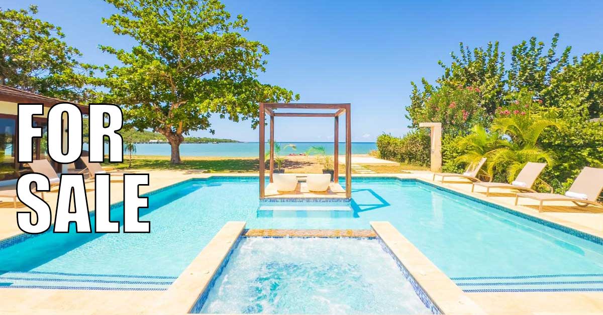 Villa for sale in Jamaica, beachfront property, beachfront home, ocenfront
